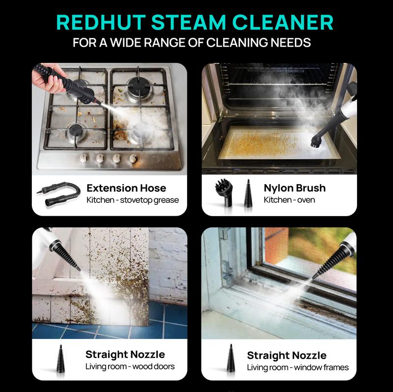 Redhut [2026] Handheld Pressurized Multifunctional Steam Cleaner